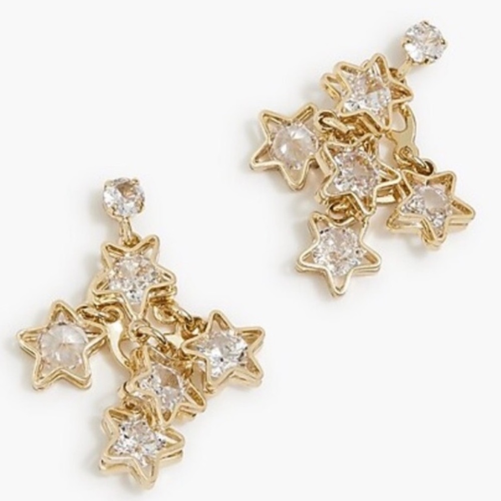 NWT J. Crew Gold Starburst Earrings